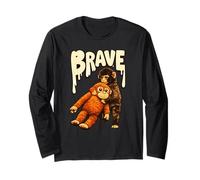 De Braves singes embrassant Les Amoureux des Animaux du Pop Art rétro Manche Longue