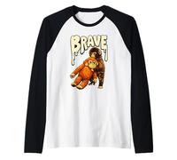 De Braves singes embrassant Les Amoureux des Animaux du Pop Art rétro Manche Raglan