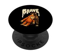 De Braves singes embrassant Les Amoureux des Animaux du Pop Art rétro PopSockets PopGrip Adhésif