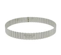 DE BUYER -3030.20 -cercle a tarte perfore cannele 20cm ht 3cm, 8”, Argent