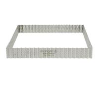 DE BUYER -3031.23 -cercle a tarte perfore carre cannele 23cm, Argent