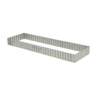 Cercle À Tarte Perforé Cannelé Rectangle Acier Inoxydable 35 Cm De Buyer