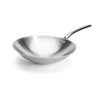 De Buyer Wok pour induction – Inox 18/10 Ø36 cm – Fond sphérique, queue tube inox