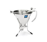 De Buyer 3354.12 Entonnoirà Piston Automatique avec Support Toutes Pièces Inox Capacité 1,5 L, Argenté