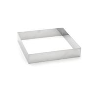 Cercle à entremets carré en inox H. 4,5 cm - L. 24 cm