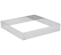 - Cercle à entremets carré en inox, Longueur 28 cm