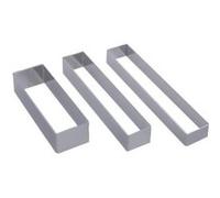DE BUYER -3943.13 -cercle rectangle 12x4cm ht 4cm, Argent