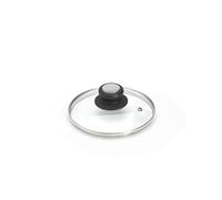 De Buyer Couvercle 4112.16 verre bouton bakélite/inox – choc induction Ø 16 cm Blanc