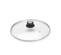 DE BUYER -4112.28 -couvercle verre bouton bak./inox ø 28cm, Ecru