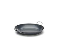 De Buyer 5023.37 'La Lyonnaise' Poêle à Paella - 2 Anses Soudées - Tôle d'Acier Bleue - Ep. 1,5 mm - Diamètre 37 cm, Bleu