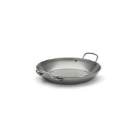 De Buyer - 5113.32 - Poêle"lyonnaise" ronde à 2 anses - tôle blanche - Diamètre 32