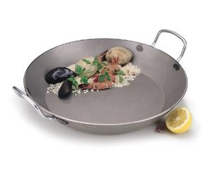 De Buyer - 5113.40 - Poêle"lyonnaise" ronde à 2 anses - tôle blanche - Diamètre 40