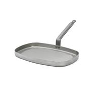 De Buyer – Poêle grill rectangulaire 5540.38 – Queue fonte – 38 x 26 cm – Gris