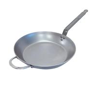 De Buyer - Poêle en tôle d'acier MINERAL B avec anse - 36 cm - Fabriquée en France, Sans PFAS, Anti Adhérence Naturelle, Queue Rivetée et Finition à la Cire d'Abeille, Tous Feux + Flash Four