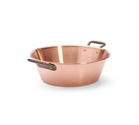 Bassine a confiture cuivre lisse 10/10e -ø haut 38cm -ø bas 27cm