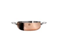 De Buyer – Sautoir bombé PRIMA MATERA en cuivre avec anse et couvercle en inox Ø 28 cm