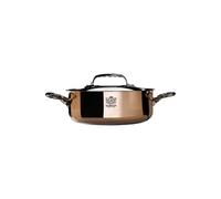 De Buyer – Sautoir en cuivre PRIMA MATERA – anse et couvercle en inox – Diamètre 28 cm