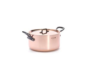 DE BUYER -6466.20 -faitout cuivre-inox a couv.a.fonte ø20, Orange