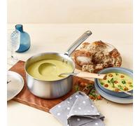 De Buyer Alchimy Poêle à frire/sauteuse en acier inoxydable - Poêle à frire professionnelle en acier inoxydable avec design à 3 couches et poignée haute agréable, idéale pour tous les feux de cuisine,
