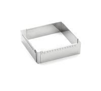 Cadre Patisserie Carré Extensible Inox de BUYER 16 x 16 à 30 x 30 cm H 5 cm