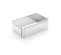 De Buyer - Cadre à entremets rectangle extensible en inox - 21,5 x 11,5 x 7,5 cm (max 40 x 21 x 7,5 cm) -, Gris