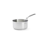 De Buyer - Casserole en inox MILADY - 18 cm - Fabriquée en France, Sans PFAS, Inox 18/10 Performant et Résistant, Fond Sandwich, Tous Feux + Four, Finition Poli Brillant, Argent