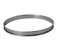 de buyer cercle a tarte aux bords roulés perforés - inox - diametre : 22 cm - hauteur : 2 cm G