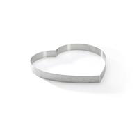 Cercle à tarte "coeur" perforé en inox H. 2 cm - Ø 22 cm