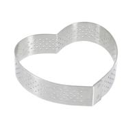 De Buyer – Cercle à tarte Cœur VALHORNA inox perforé H 2 cm Ø 8 cm