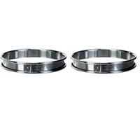 DE BUYER - Cercle à Tarte Rond en INOX à Bord roulé - 12 x 2 cm - Surface Lisse, Démoulage Facile, pour des Résultats sans Défaut et Délicieux, Argent (Lot de 2)