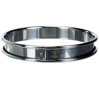 De Buyer - Cercle à tarte rond inox bord roulé - Surface lisse, démoulage facile - 12 x 2 cm