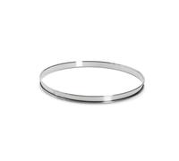 De Buyer - Cercle à tarte rond en inox à bord roulé - 28 x 2 cm - Surface Lisse, Démoulage Facile, Pour des Résultats Sans Défaut et Délicieux, Argent