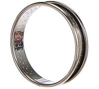 De Buyer - Cercle à tarte rond en inox perforé et bord roulé - 8 x 2 cm - Technologie AIR SYSTEM, Micro-Perforations pour Cuisson Rapide et Homogène, Résultat Croustillant et Savoureux