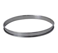 De Buyer – Cercle à tarte rond Air System – Inox perforé micro-perforations, bord roulé – 24 x 2 cm