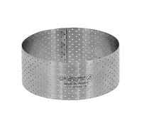 Cercle à tarte rond à bord droit en inox perforé Air System® hauteur 3.5 cm ø 5