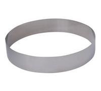 De Buyer - Cercle à entremets rond en inox - 22 x 4,5 cm - Fabriqué en France, Parfait pour Mousse, Entremets, Pâtisserie, Inox Durable qui Conserve sa Forme, Bonne Convection Thermique