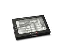De Buyer - Coffret Crustaces : Lancette à Huîtres - 30 x 20 x 3,5 cm | + 4 Fourchettes en inox + Paire de Ciseaux à Crustacés