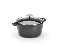 De Buyer – Coquelle antiadhésive CHOC EXTREME avec couvercle en verre – 20 cm – Noir
