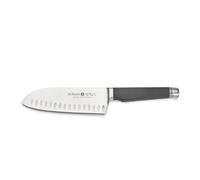 De Buyer - Couteau Santoku FK2 en acier inoxydable - Longueur 17 cm -, Noir