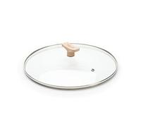 DE BUYER COUVERCLE VERRE BOUTON BOIS Ø 28CM