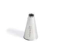 De Buyer - Douille à petit fours en inox - 12 dents, diamètre 0,8 cm - En Inox, Idéale pour Décorer, Garnir et Remplir, Sans Soudure pour Hygiène Parfaite, S'Adapte aux Poches Pâtissières