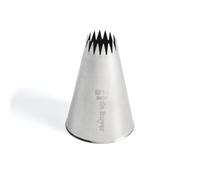 De Buyer - Douille à petit fours en inox - 16 dents, diamètre 1,4 cm - En Inox, Idéale pour Décorer, Garnir et Remplir, Sans Soudure pour Hygiène Parfaite, S'Adapte aux Poches Pâtissières