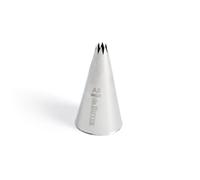 De Buyer - Douille cannelée en inox - A8 - 8 dents, diamètre 0,5 cm - En Inox, Idéale pour Décorer, Garnir et Remplir, Sans Soudure pour Hygiène Parfaite, S'Adapte aux Poches Pâtissières