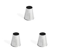 De Buyer - Douille en inox unie - Diamètre 2,2 cm - En Inox, Idéale pour Décorer, Garnir et Remplir, Sans Soudure pour Hygiène Parfaite, S'Adapte aux Poches Pâtissières, Argent (Lot de 3)