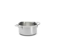 De Buyer - Faitout sans couvercle en inox 3 couches ALCHIMY - 16 cm - Fabriqué en France, Sans PFAS, Maîtrise de la Cuisson, Inox 18/10, Tous Feux + Four, Finition Poli Brossé