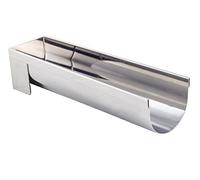 DE BUYER - Gouttière à bûche Ronde en INOX avec Embouts Amovibles | 30 x 8 x 6,5 cm