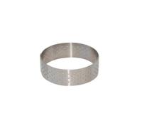 Cercle à tarte rond à bord droit en inox perforé Air System® hauteur 2 cm ø 18.5