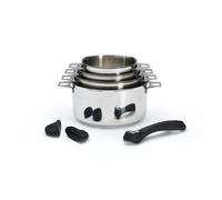 DE BUYER - 3491.04 - Lot 4 casseroles + 1 Queue amovible + 2 Anses - TWISTY - O 14cm + 16cm + 18cm + 20cm