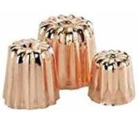 De Buyer - Moule à Canelés Bordelais en cuivre - Diamètre 3,5 cm -, Bronze