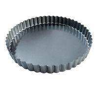 De Buyer - Moule à tarte rond Canelée en acier antiadhésif - Diamètre 28 cm -, Noir